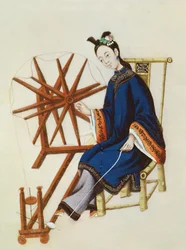 回転する乾隆帝時代の中国人女性（1736-96）